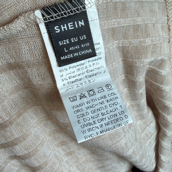 Soft woven Cream Ribbed Turtleneck body suit - Picture 6 of 6